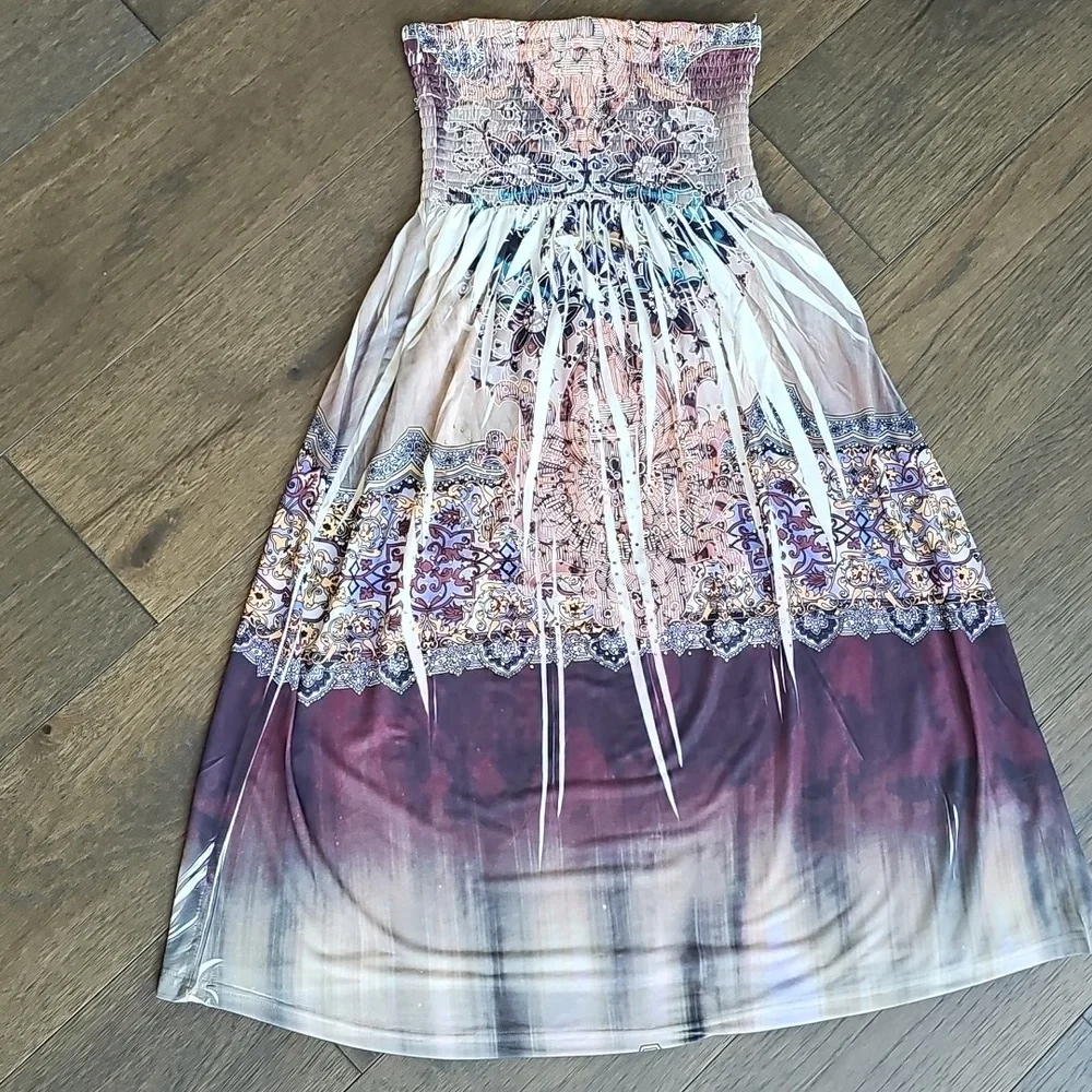 BOHO STRAPLESS DRESS - Picture 3 of 10